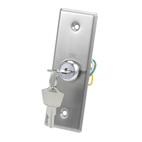 Uxcell Key Switch Lock On Off Exit Door Lock Door Release DPST for Access Control with 2 Keys