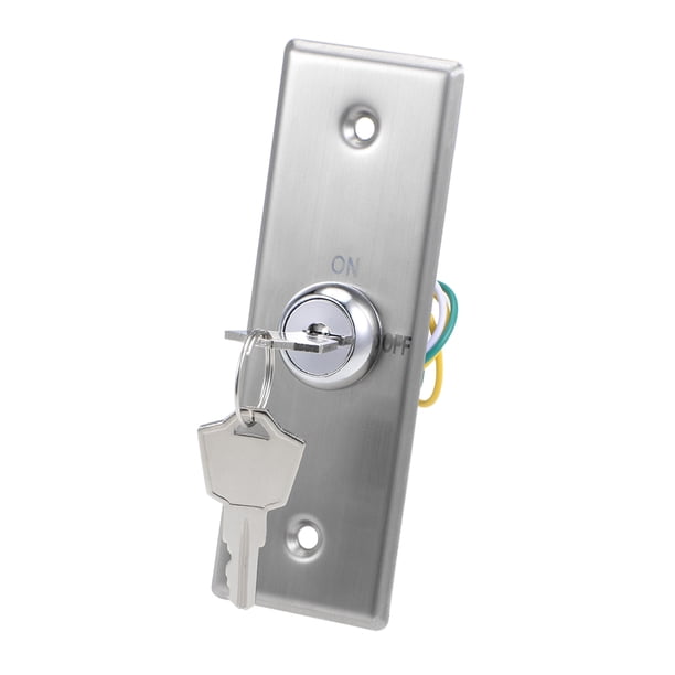 Interruptor de llave Uxcell On Off Cerradura de puerta de salida DPST para control de acceso con 2 llaves