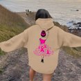 thumbnail image 3 of Fiaer,Women Cancer Sweatshirts Cancer Hoodies Pink Ribbon with Butterfly Graphic Plus Size Tops Cancer Awareness Support Khaki S, 3 of 7