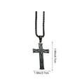 thumbnail image 3 of NWOKYZGH Cross Necklace Vintage Viking Irish Knot Pendant Stainless Jewelry Christmas Gift for Men Women Black Color, 3 of 6