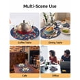 thumbnail image 2 of 15 Inch Round Placemats Set of 4, Navy Blue Flowers Non Slip Heat Insulation PP Table Mats, Spring Vintage Floral Leaves Farmhouse Washable Place Mats for Kitchen Dining Party Table Decor, 2 of 7