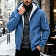 thumbnail image 5 of Enjoytime Fall Winter Hoodies for Men Long Sleeve Zip Up Jacket Fleece Lined Warm Soft Oversized Sweatshirt with Pocket, 5 of 8