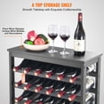 thumbnail image 3 of Botellero VEVOR modular para 42 botellas, madera de bambú, color negro, 3 of 9