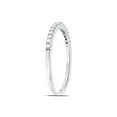 thumbnail image 3 of FB Jewels 14kt White Gold Womens Round Diamond Slender Stackable Wedding Band 1/6 Cttw, 3 of 4