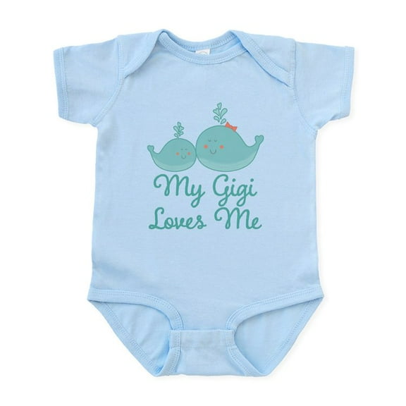 CafePress - My Gigi Loves Me Infant Bodysuit - Baby Light Bodysuit, Size Newborn - 24 Months