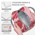 thumbnail image 3 of Fotbe Striped Meat Pattern Lunch Bag , Insulated Lunch Box, Small Leakproof Cooler Food Lunch Containers Reusable Lunch Tote Bags, 3 of 6