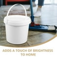 thumbnail image 6 of 6pcs Portable Storage Bucket Toy Bucket White Plastic Bucket with Lid Handle, 6 of 7