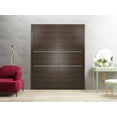 thumbnail image 3 of Sliding French Double Pocket Doors 48 x 84 inches | Planum 0110 Chocolate Ash with Frosted Glass | Kit Trims Rail Hardware | Solid Wood Interior Bedroom Sturdy Doors, 3 of 6