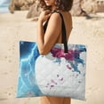 thumbnail image 5 of American Flag Storm Wave Petals Art Waterproof Picnic Blanket with Foldable Zipper, Suitable for Outdoor Use, Suitable for Travel, Camping, Beaches, Parks, Grasslands, Picnic Blanket Accessories, 5 of 8