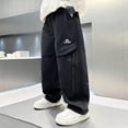 thumbnail image 2 of Boys Cargo Pants Outdoor Casual Utility Trousers Kids Fall Hiking Adventure Durable Bottoms Clothes, 2 of 7