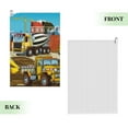 thumbnail image 2 of Kdxio Different Construction Site Vehicles Pattern Golf Towel (24" X 16") with Carabiner Clip - The Convenient Golf Cleaning Towel, 2 of 8