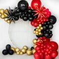 thumbnail image 5 of Red Black Balloon Arch Kit,Balloon Garland with Black Red Star Foil Balloons Metallic Gold Balloons for Birthday Baby Shower Wedding Engagement Anniversary Party Decorations, 5 of 13