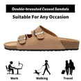 thumbnail image 6 of BERANMEY Unisex Sandals for Women & Men Summer Beach Cork Footbed Slide Sandals with Adjustable Buckle Slip-On Arch Support Shoes for Vacation/Resort/Indoor Outdoor Slippers, 6 of 10