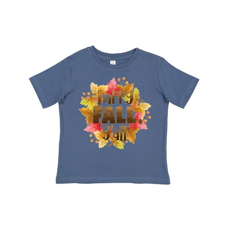 

Inktastic Happy Fall Y all Fall Leaves Wreath Boys or Girls Toddler T-Shirt