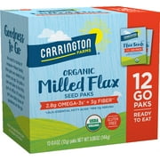 (6 Pack)Carrington Farms Organic Milled Flax Seeds, 0.42 oz.