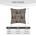 thumbnail image 4 of Kll Cartoon Tractor Decorative Throw Pillow Covers Velvet Soft For Couch Sofa Bedroom Living Room Outdoor -16"X16", 4 of 8