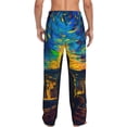 thumbnail image 6 of Cauagu Abstract Starry Sky Mens Pajama Pants Sleep & Lounge Pants,PJ Bottoms with Pockets-Small, 6 of 7