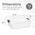 thumbnail image 2 of Superio Clear Storage Boxes with Lids, Plastic Container Bins for Organizing, Stackable Crates, BPA Free, Non Toxic, Odor Free, Organizers for Home, Office, School, and Dorm, 7.4 Quart, 2 Pack, 2 of 9