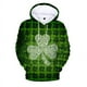thumbnail image 4 of Sudadera con capucha de trébol de cuatro hojas con estampado 3D para hombre, sudadera con capucha de gran tamaño con gráficos de trébol de la suerte, sudadera con capucha para mujer, abrigo de manga l, 4 of 5