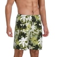 thumbnail image 2 of Sikiie Hawaii Palms Mens Pajama Shorts, Lightweight Lounge Pant with Pockets Soft Sleep Pj Shorts for Men4X-Large, 2 of 6