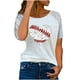 thumbnail image 1 of Blusa con estampado de cuello Rounk informal para mujer con estilo, camiseta de manga corta ahuecada, Tops de verano OAVQHLG3B Store  lin121212, 1 of 4