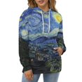 thumbnail image 4 of Starry Night Men's Women Vintage 3D Hooded Sweatshirt - All-Season Loose Fit Streetwear, 4 of 6