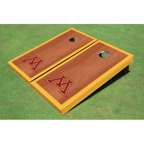 University of Minnesota Gold Rosewood Matching Border Cornhole Boards