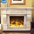 thumbnail image 3 of Chimenea tallada en piedra blanca natural Sincero Hogar, 3 of 6