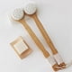 thumbnail image 4 of Cuarto de baño Manez de madera Cepillo de baño Cabello Húmedo Mojado Cuerpo Cuerpo Cuerda Cuerda Piel Exfoliación Spa Scrubbing Herramientas Inicio Chicas Blanco Advancent HA010419-01, 4 of 6