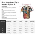 thumbnail image 3 of KLL Men's Hawaiian Shirt Short Sleeve Button Down Beach Shirts-Abstract Colorful Dripping Circles, 3 of 5