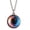 H, variant on Jewelry VerPetridure Solar System Necklace Pendant Planet Necklace Galaxy Double Sided Glass Dome