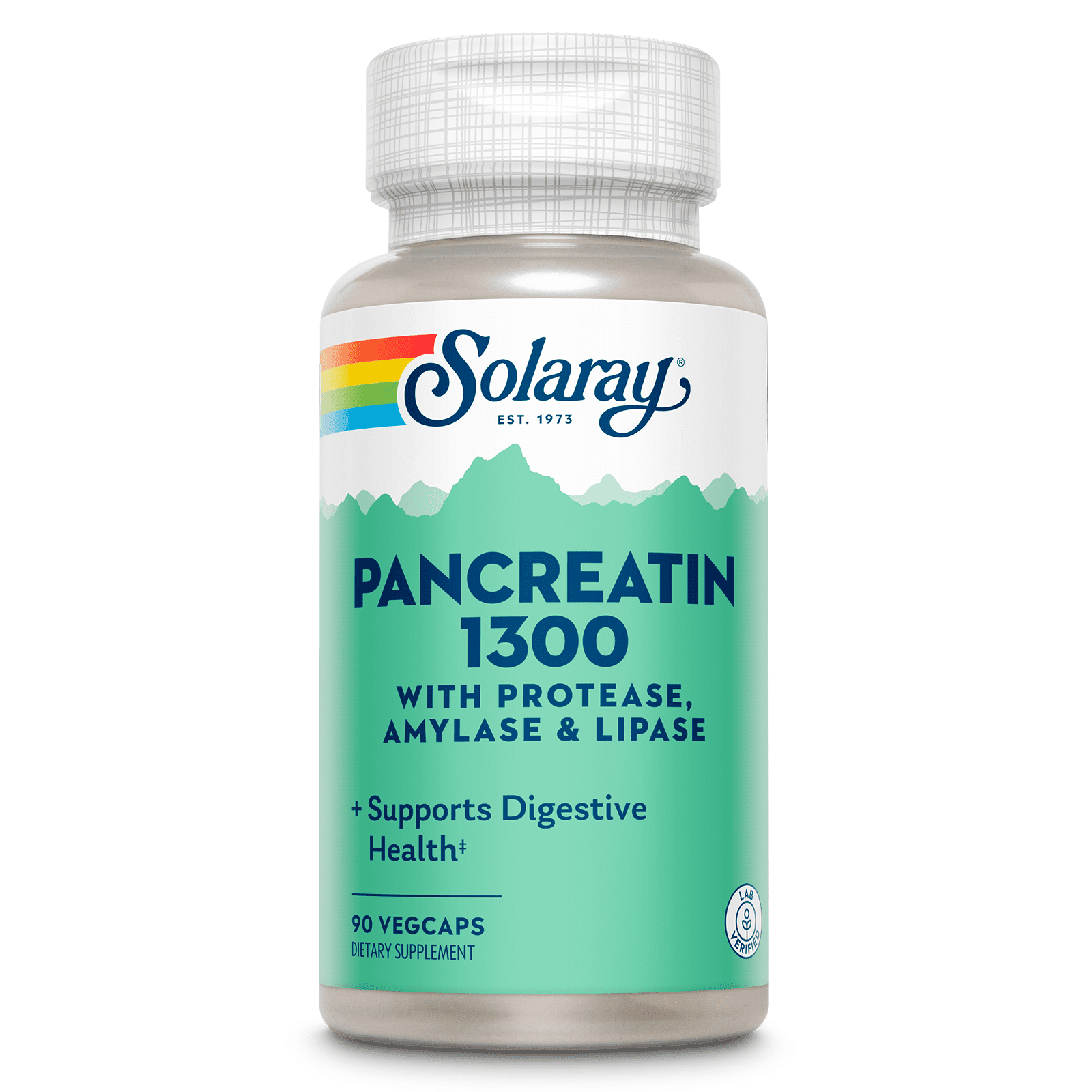 SOLARAY Pancreatin 1300, 90 VegCaps