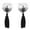 silver&black, variant on 1 Pair Reusable Sexy Breast Bra Tassel  Self Adhesive Womens Silicone Pasties Heart Shape Bra Nipple Covers Women Lingerie SILVER&BLACK