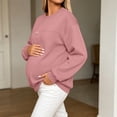 thumbnail image 6 of hoksml Maternity Nursing Sweatshirt Crew Neck Long Sleeve Pocket Adjustable Feeding Top for Pregnant Daily Soft, 6 of 9