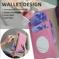 thumbnail image 6 of Crossbody Wallet for Google Pixel 7 Pro Case with Adjustable Lanyard Strap Credit Card Holder,PU Leather Handbag Purse Kickstand Make Up Mirror Cover,Magnetic Flip Phone Case with Zipper Pocket,Pink, 6 of 9