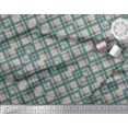 thumbnail image 3 of Soimoi Poly Georgette Fabric Diagonal Check Print Fabric by The Yard 52 Inch Wide, 3 of 3