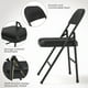 thumbnail image 2 of QinaQin Set de 4 sillas plegables acolchadas en color negro, soporte de hasta 350 lb, ideales para comedor, oficina, reuniones o visitas, 2 of 9