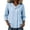 Blue, variant on 3/4 Length Sleeve Womens Tops Checkered Collared Button Up Shirts Dressy Work Blouses Plus Size Clothes for Women