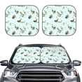 thumbnail image 2 of Honeii Duck Animals Farm Print Foldable Car Sun Shade for Windshield, 2-Piece UV Protection Shade, Protects Car Interior, Ideal for Cars, Trucks, SUVs-Medium, 2 of 6