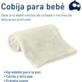 thumbnail image 2 of Set de 2 Cobijas para Bebé, Bluelander de Franela, Liso, Perla, 2 of 5