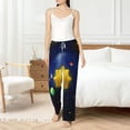 thumbnail image 4 of Salouo Solar System Print Women's Pajama Pants Casual Loose Sweatpants PJs Flowy Pants Drawstring Palazzo for Women Wide Leg Pants Lounge Pajama -XX-Large, 4 of 8