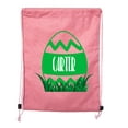 thumbnail image 2 of Personalized Easter Basket Bags, Cotton Drawstring Backpacks Custom Easter Bags - Zig Zag Egg, 2 of 2