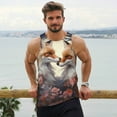 thumbnail image 6 of KLL Romantic Flower Fox Print Men's Muscle Gym Workout Stringer Tank Tops Bodybuilding Fitness T-Shirts Tank Tops Men-3X-Large, 6 of 7