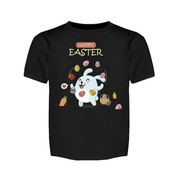 Juggler Bunny Happy Easter Tee Girl's -Image by Shutterstock