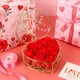 thumbnail image 1 of Cesta de hierro con rosas de jabón para San Valentín, decoración de ambiente, regalo, 6 adornos de flores de jabón, 1 of 6