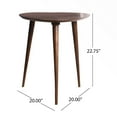 thumbnail image 4 of Naja End Table: Mid-Century Modern, Rubberwood Frame, Guitar Pick Shape, 4 of 4