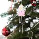 thumbnail image 2 of Adorno colgante para de Navidad, colgante de Navidad, artesanía ligera y creativa portátil, decoración navideña para año Nuevo, cafetería en , Cono Rosa con Varilla, 2 of 8