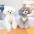 thumbnail image 4 of NIBOLOG Pet Dress Breathable Cool Sweet Teddy Small Dog Spring Summer Flower Sling Lantern Skirt for Outdoor, 4 of 8