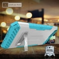 thumbnail image 4 of WHITE TURQUOISE TRI-SHIELD RUGGED CASE with KICKSTAND + BELT CLIP HOLSTER + LANYARD WRIST STRAP + WALLET CREDIT CARD SLOT + TEMPERED GLASS PROTECTOR FOR APPLE iPHONE 7/8, 4 of 7