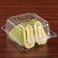 thumbnail image 4 of 100 PC 5 en envases de plástico para alimentos desechables con bisagras transparentes para llevar contenedores, 4 of 9